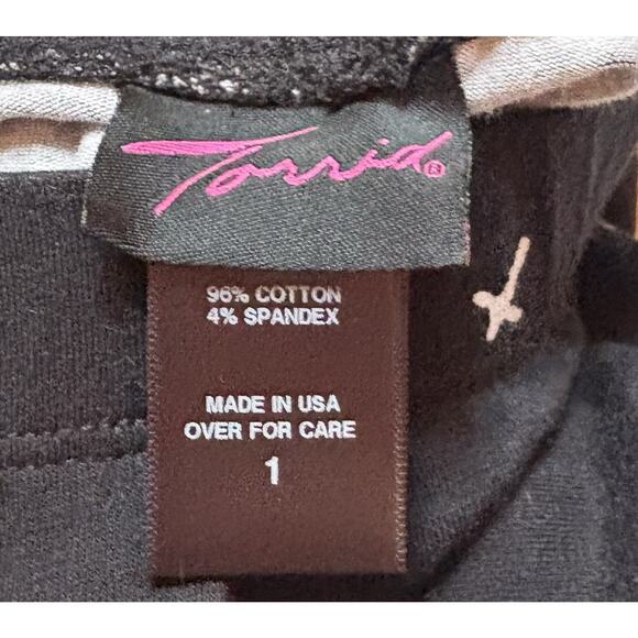 Torrid Black Leggings with White Crosses Size 1X - Picture 3 of 3